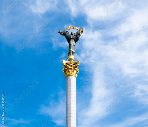 Kiev Independence Square Monument Blue Sky