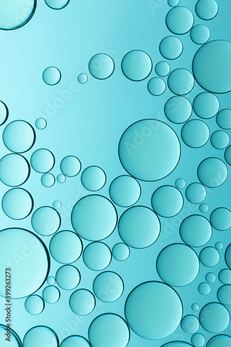 Oil drops on a water surface
