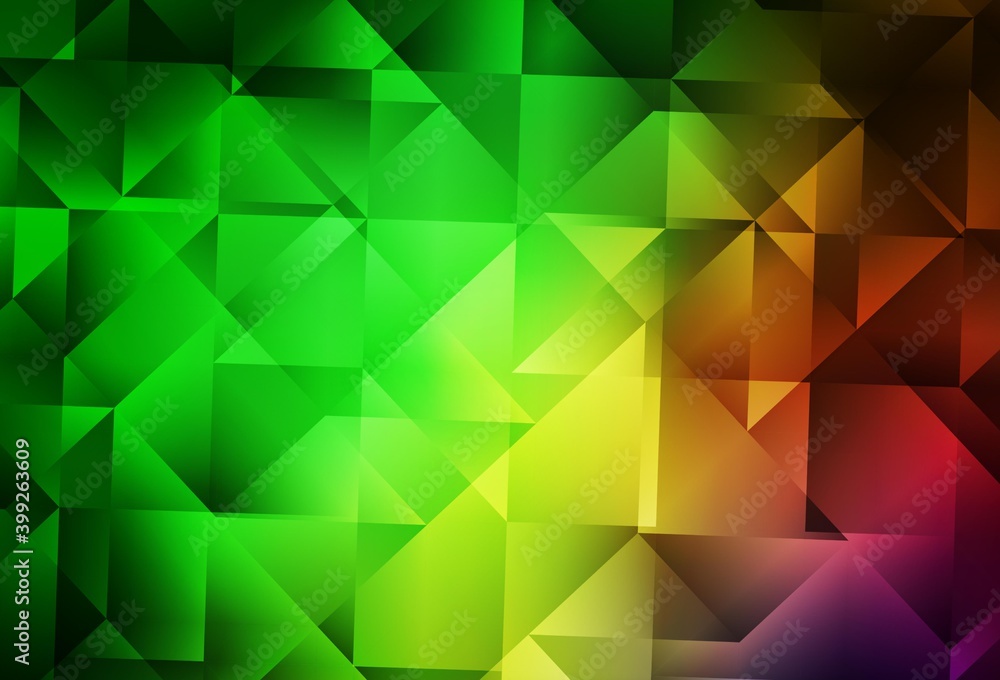 Obraz premium Light Green, Red vector abstract mosaic background.