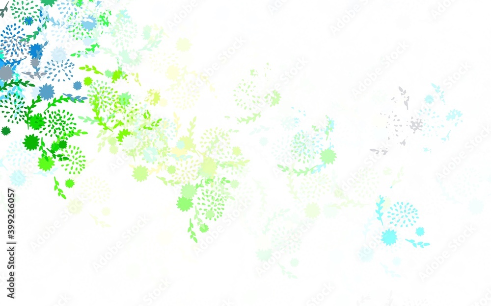 Light Green, Yellow vector elegant wallpaper with flowers Light Green, Yellow vector elegant wallpaper with flowers