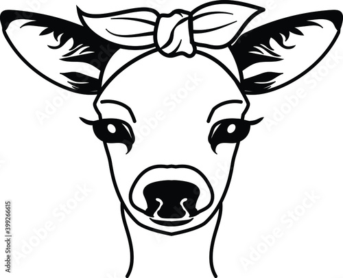 Gorgeous Deer with Bandana Vector Illustration
