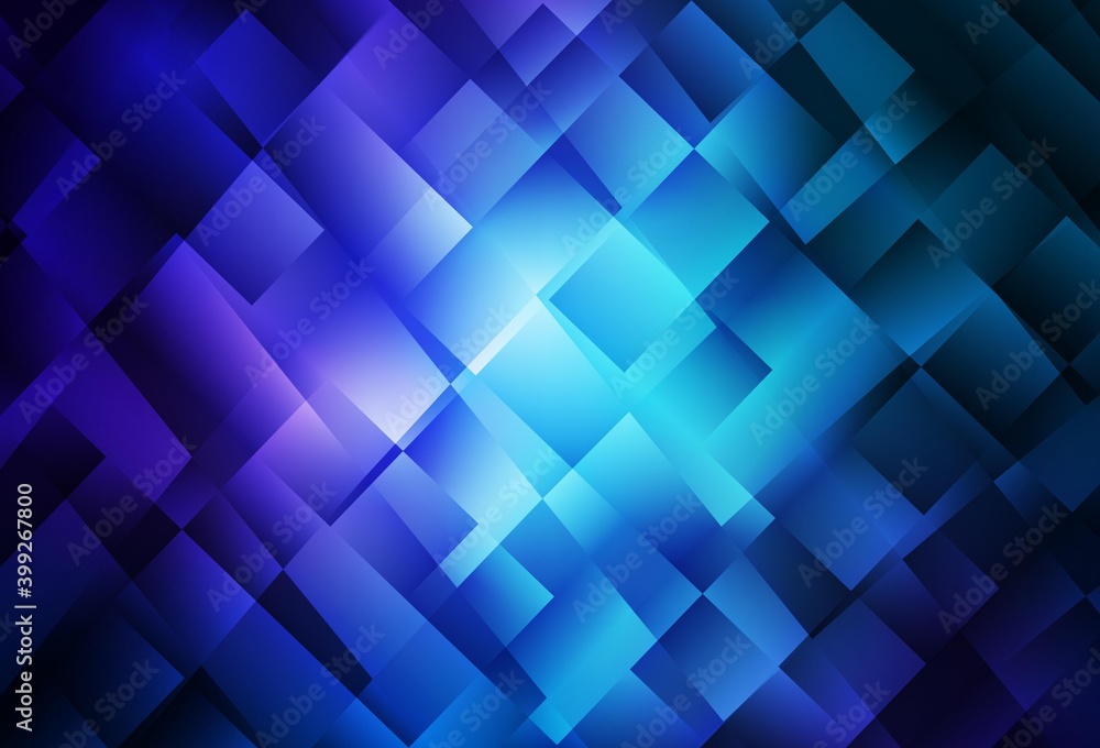 Fototapeta premium Dark BLUE vector texture in rectangular style.