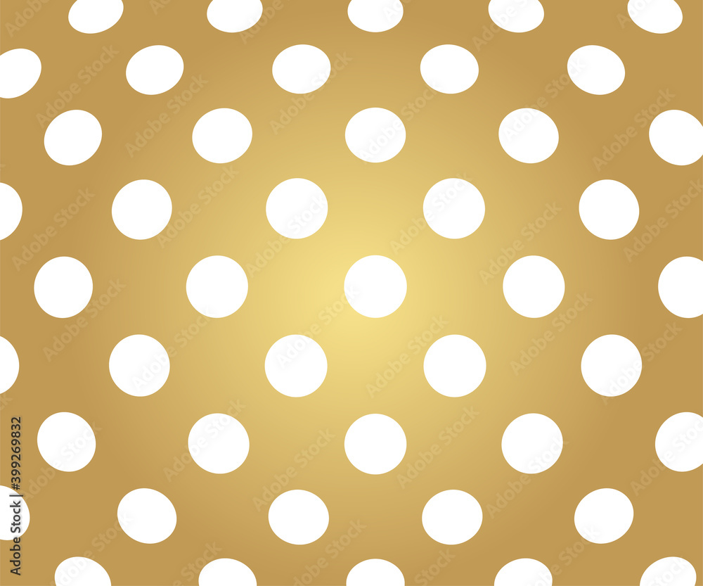 Gold polka dots pattern, colorful background - vector abstract background
