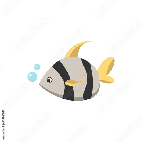 Sea Fish flat icon. Color simple element from summer tourism collection. Creative Sea Fish icon for web design, templates, infographics and more