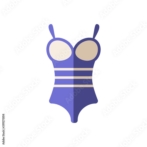 Swimsuit flat icon. Color simple element from summer tourism collection. Creative Swimsuit icon for web design, templates, infographics and more