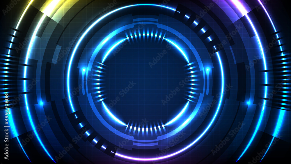 abstract background of blue futuristic technology hud display interface abstract background of blue futuristic technology hud display interface