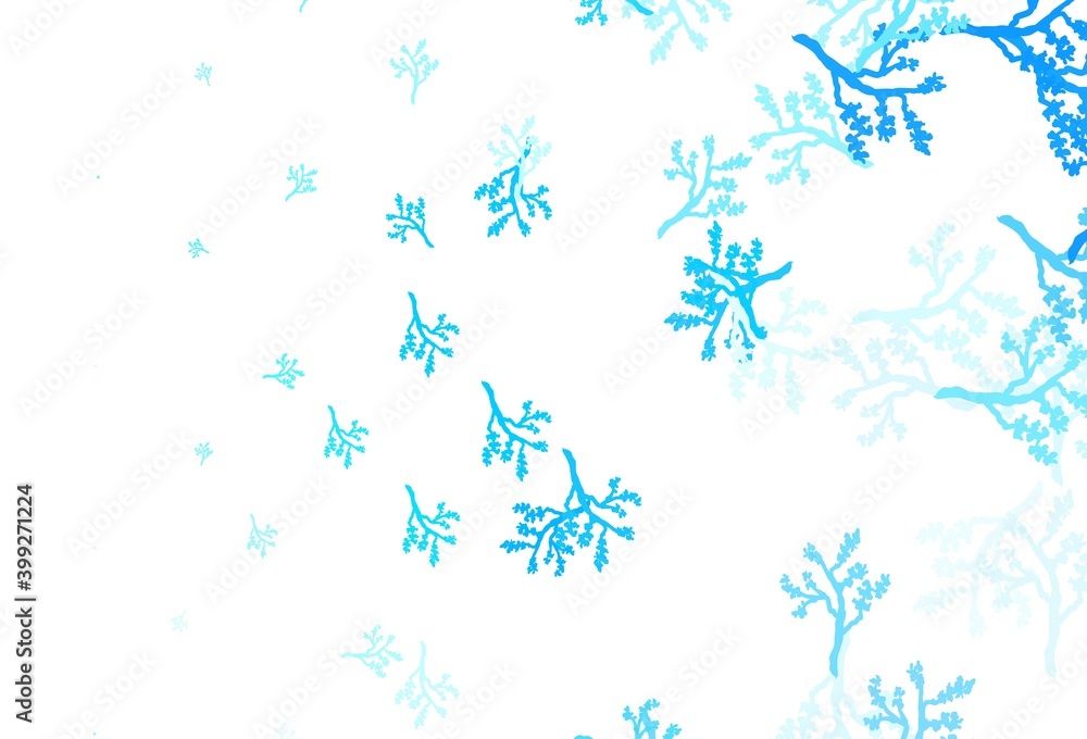 Light BLUE vector natural background with branches. Light BLUE vector natural background with branches.