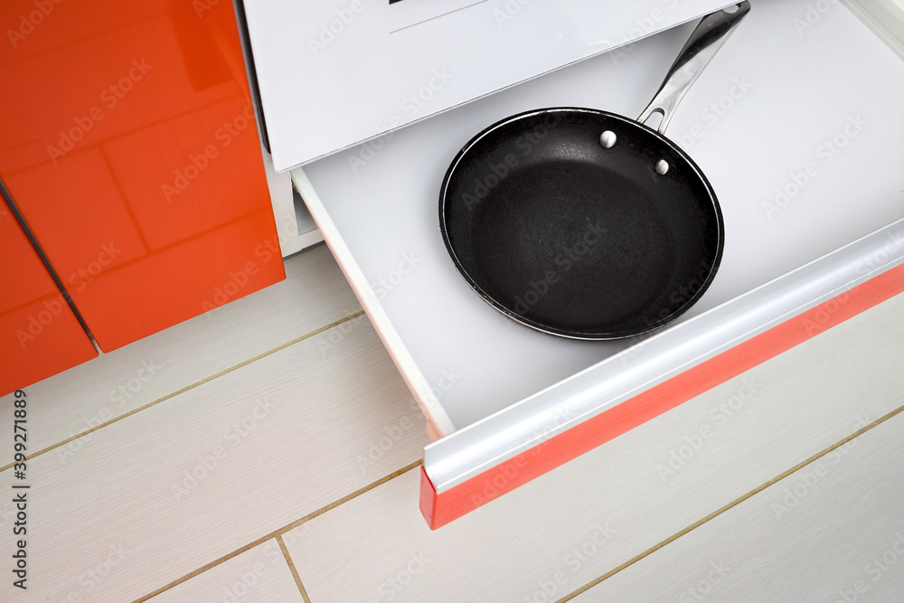 Upscale Norway Maple Red kitchen drawer for plates or dishes