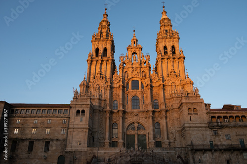 Fachada barroca de la catedral de Santiago de Compostela.