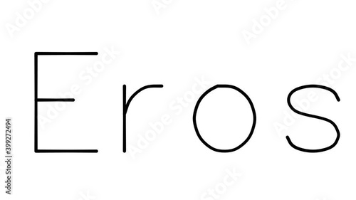 Eros Handwritten Text Animation in Various Sans-Serif Fonts and Weights