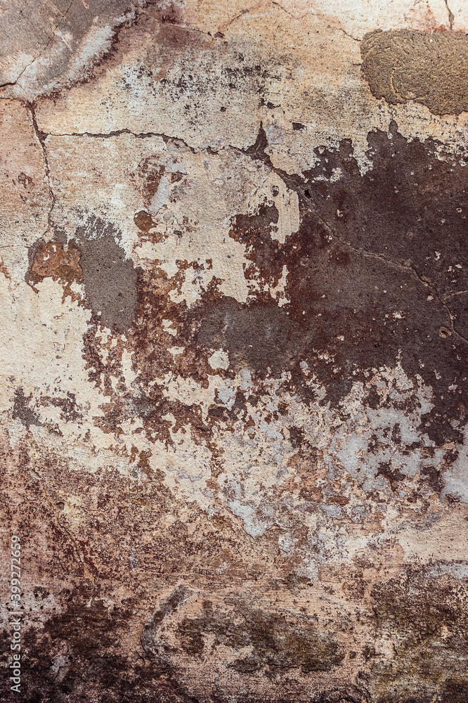 Cracked and peeling paint old wall background. Cracked and peeling paint old wall background.