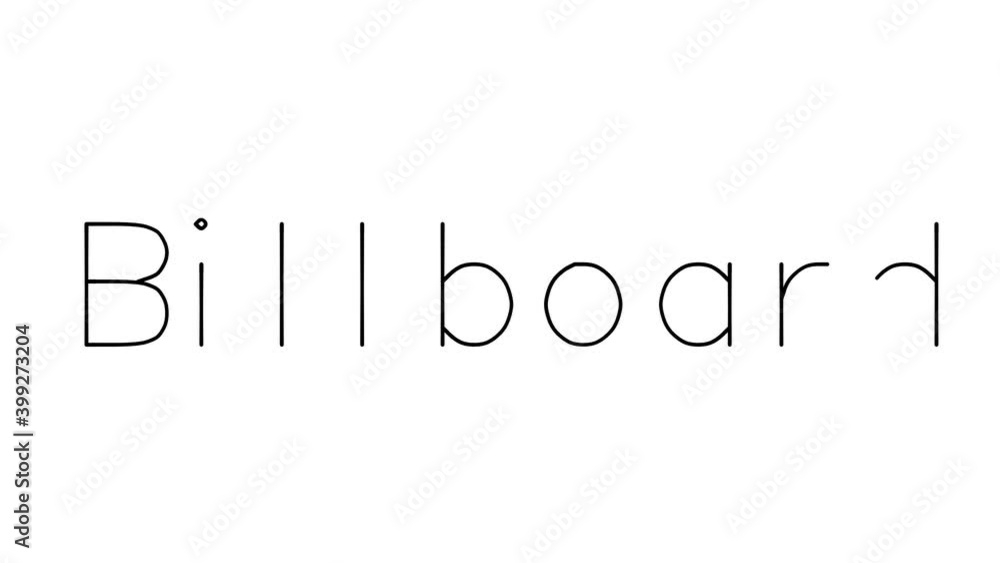 Billboard Handwritten Text Animation in Various Sans-Serif Fonts and Weights Billboard Handwritten Text Animation in Various Sans-Serif Fonts and Weights