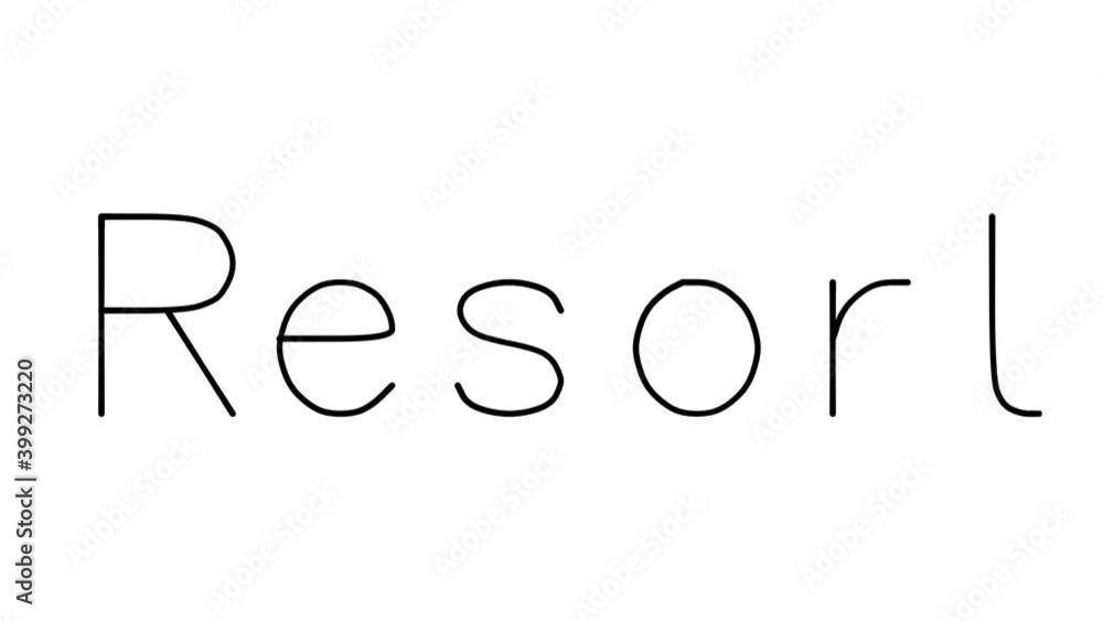 Resort Handwritten Text Animation in Various Sans-Serif Fonts and Weights Resort Handwritten Text Animation in Various Sans-Serif Fonts and Weights