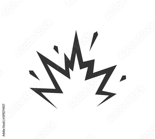 Explosion Icon. Blast Illustration Vector Sign.