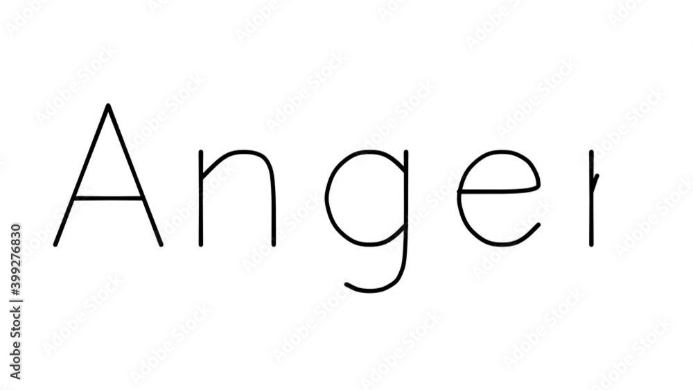 Anger Handwritten Text Animation in Various SansSerif Fonts and
