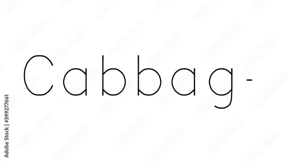 Cabbage Handwritten Text Animation in Various Sans-Serif Fonts and Weights Cabbage Handwritten Text Animation in Various Sans-Serif Fonts and Weights