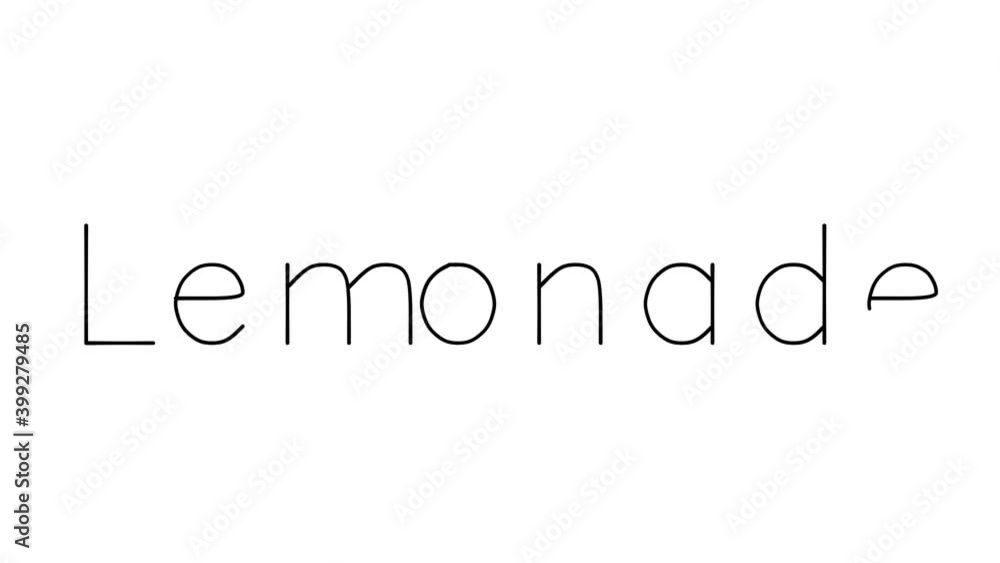 Lemonade Text Lemonade Handwritten Text Animation in Various Sans-Serif Fonts and ...