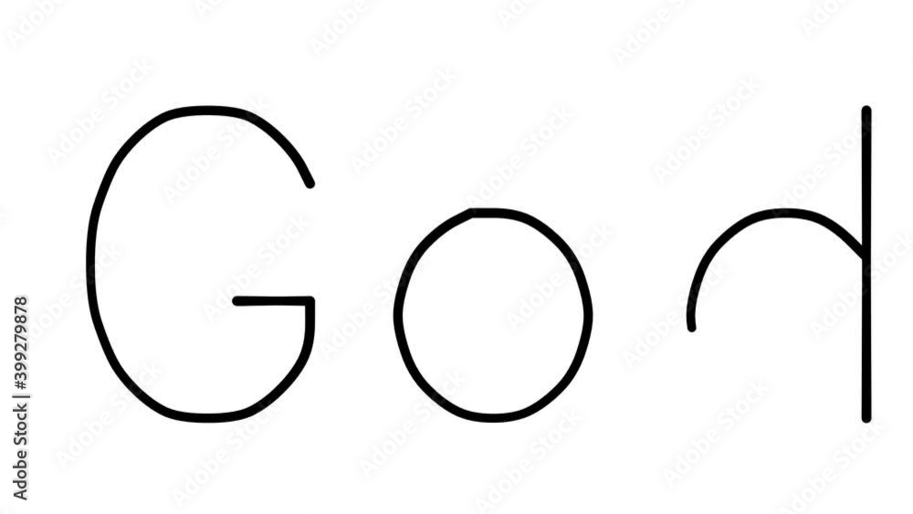 God Handwritten Text Animation in Various Sans-Serif Fonts and Weights God Handwritten Text Animation in Various Sans-Serif Fonts and Weights