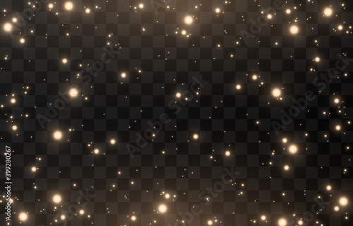 Vector magic glow. Sparkling light, sparkling dust png. Glittering fairy dust. Light from the sky. Christmas light.
