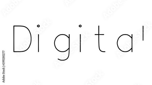 Digital Handwritten Text Animation in Various Sans-Serif Fonts and Weights