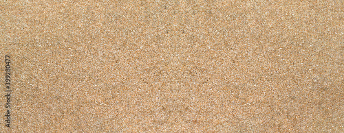 sand texture, beach background banner, grains of sand with copy space