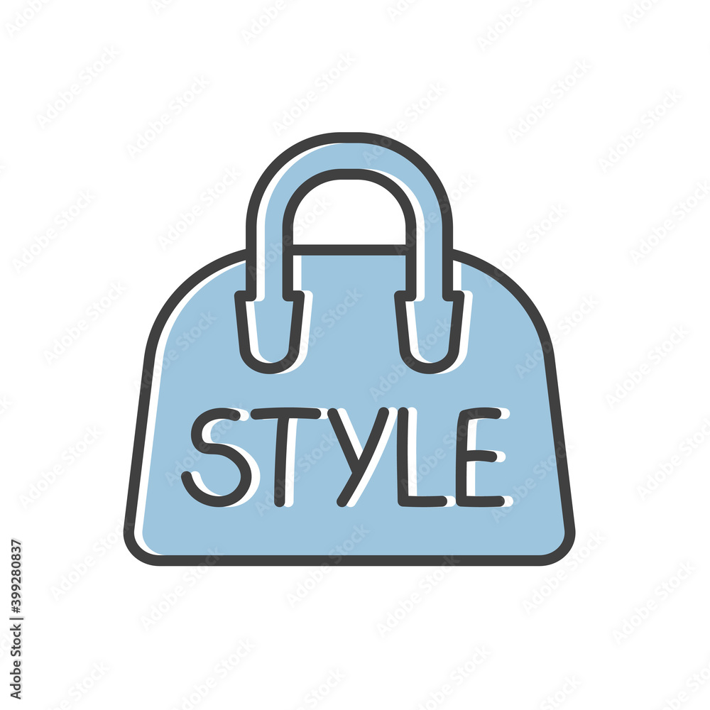 style word concept and female bag - vector illustration style word concept and female bag - vector illustration