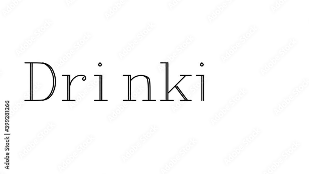 Drinking Animated Handwriting Text in Serif Fonts and Weights Drinking Animated Handwriting Text in Serif Fonts and Weights