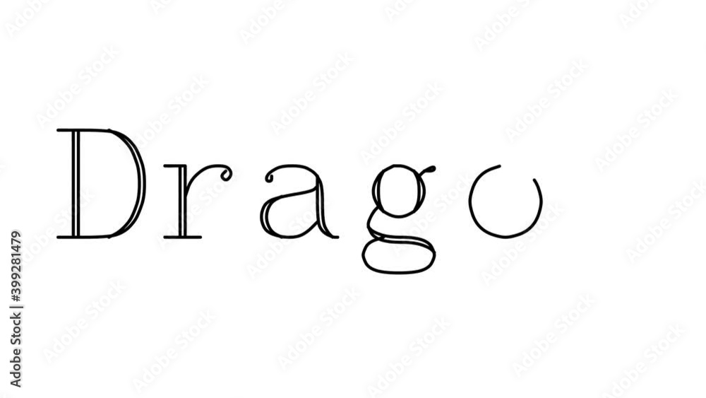 Dragon Animated Handwriting Text in Serif Fonts and Weights Dragon Animated Handwriting Text in Serif Fonts and Weights