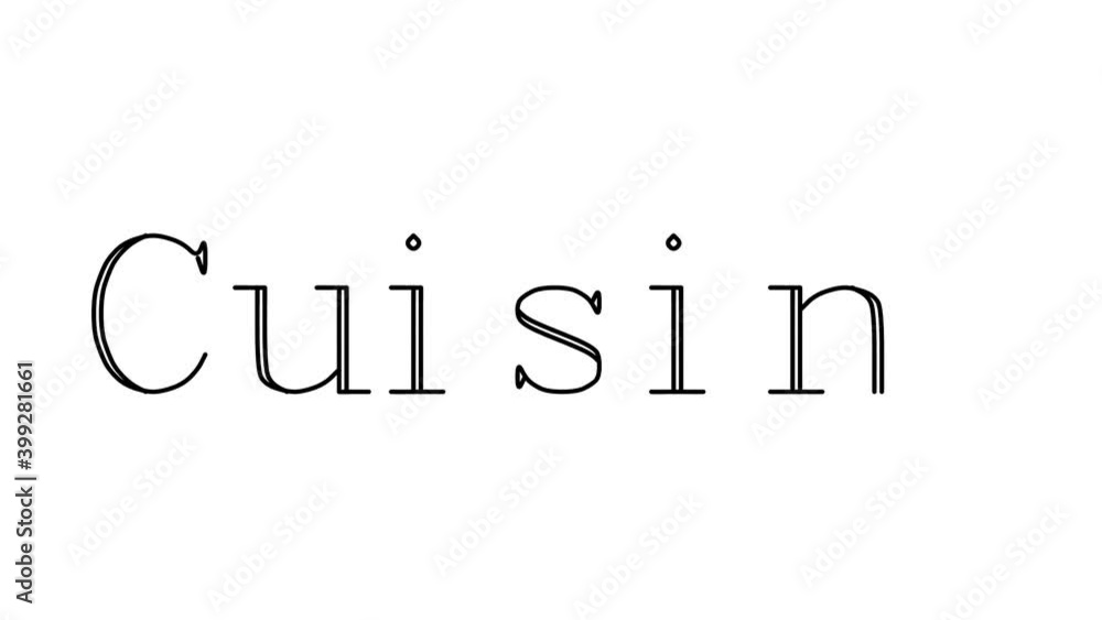 Cuisine Animated Handwriting Text in Serif Fonts and Weights Cuisine Animated Handwriting Text in Serif Fonts and Weights