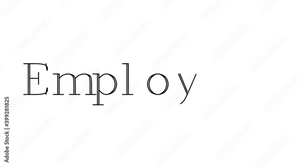 Employees Animated Handwriting Text in Serif Fonts and Weights Employees Animated Handwriting Text in Serif Fonts and Weights