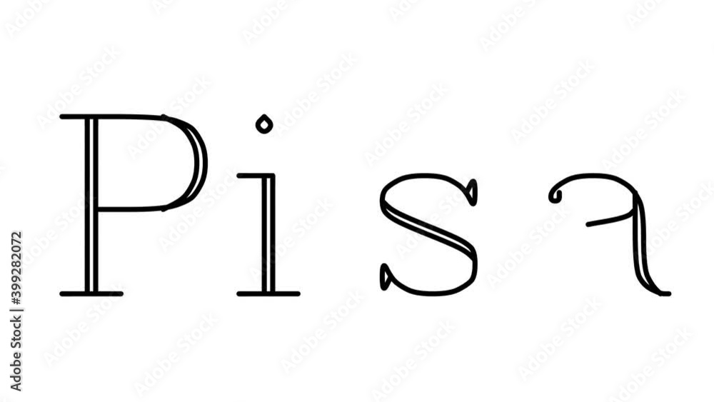 Pisa Animated Handwriting Text in Serif Fonts and Weights Pisa Animated Handwriting Text in Serif Fonts and Weights