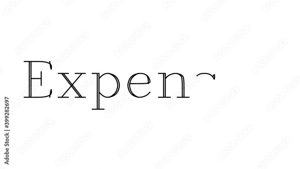Expenses Animated Handwriting Text in Serif Fonts and Weights Expenses Animated Handwriting Text in Serif Fonts and Weights