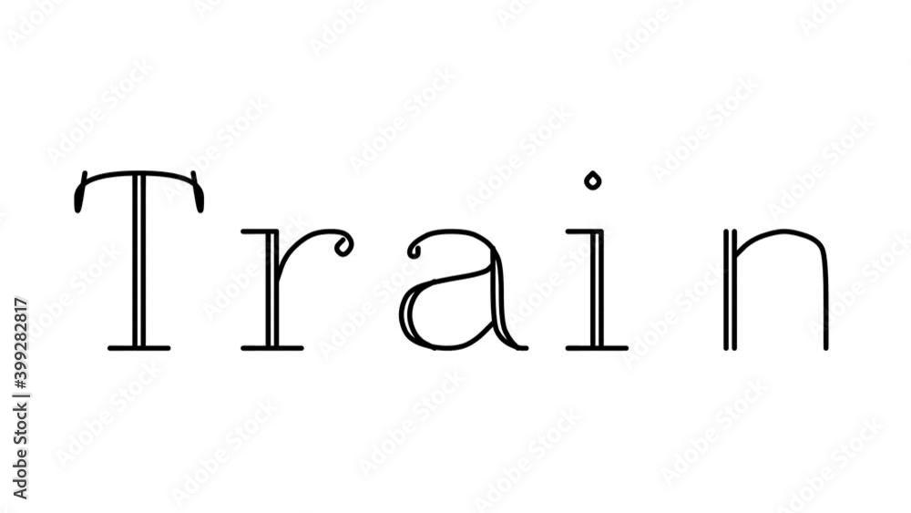 Train Animated Handwriting Text in Serif Fonts and Weights Train Animated Handwriting Text in Serif Fonts and Weights