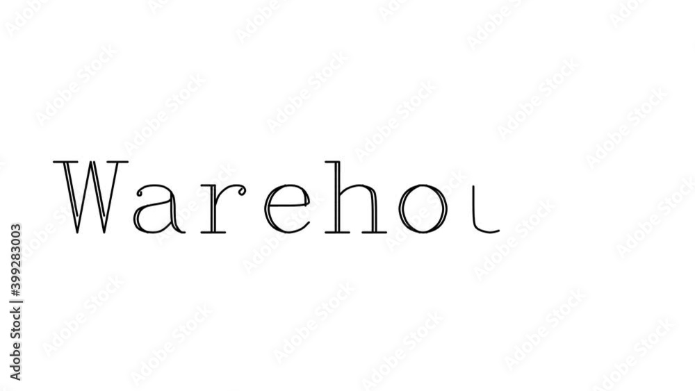 Warehouse Animated Handwriting Text in Serif Fonts and Weights Warehouse Animated Handwriting Text in Serif Fonts and Weights