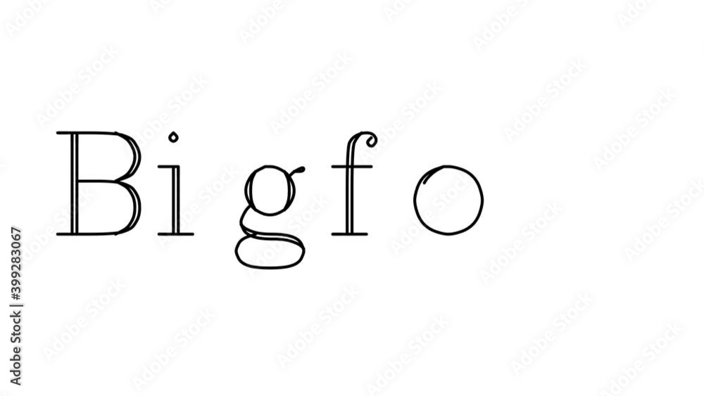 Bigfoot Animated Handwriting Text in Serif Fonts and Weights Bigfoot Animated Handwriting Text in Serif Fonts and Weights