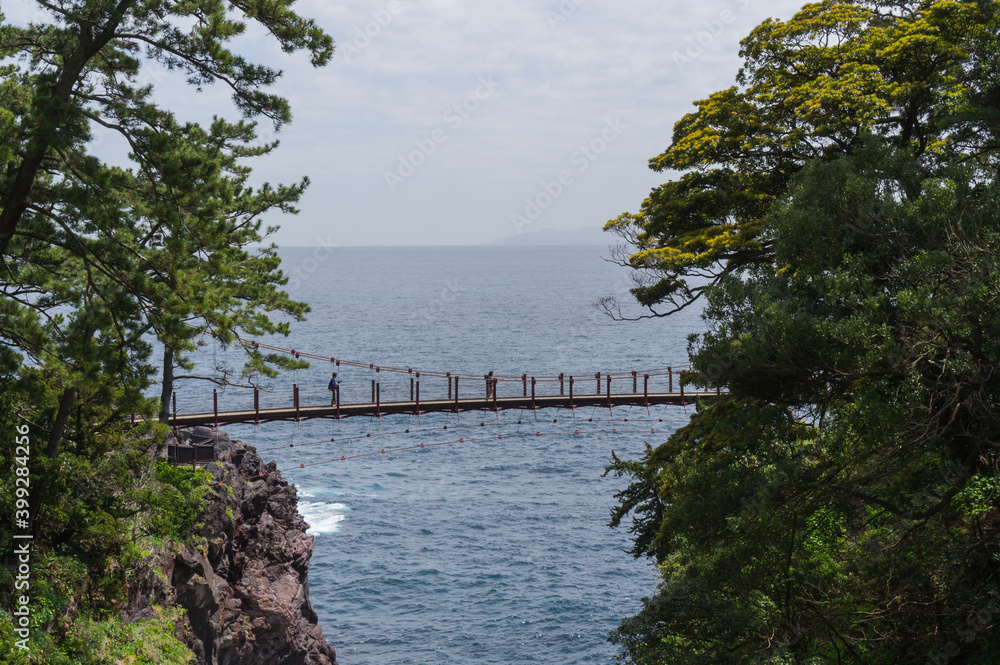 Obraz premium 伊豆城ヶ崎の吊り橋