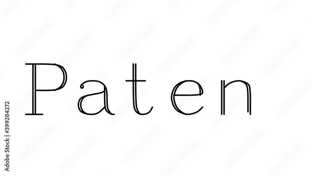 Patent Animated Handwriting Text in Serif Fonts and Weights Patent Animated Handwriting Text in Serif Fonts and Weights