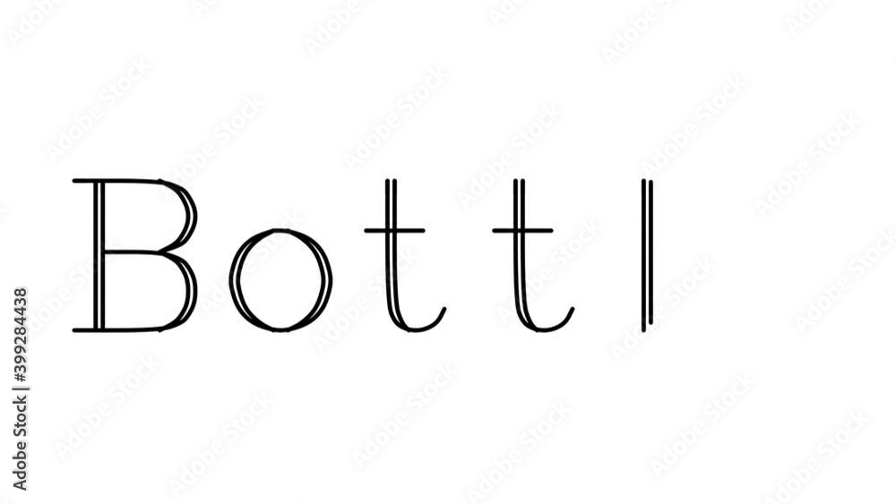 Bottle Animated Handwriting Text in Serif Fonts and Weights Bottle Animated Handwriting Text in Serif Fonts and Weights