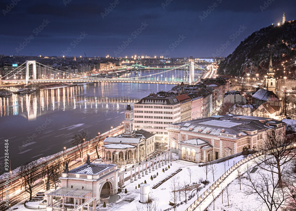 Nice view on Budapest in winter