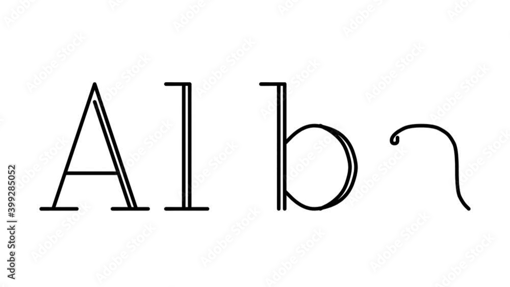 Alba Animated Handwriting Text in Serif Fonts and Weights Stock ビデオ ...