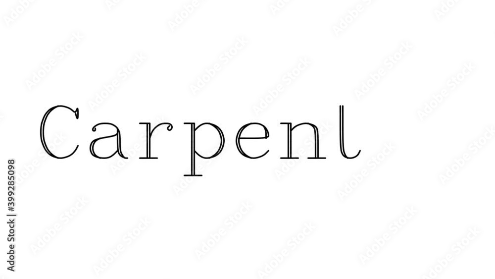 Carpentry Animated Handwriting Text in Serif Fonts and Weights Carpentry Animated Handwriting Text in Serif Fonts and Weights
