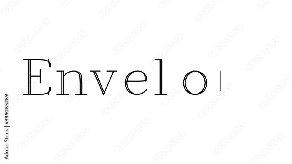Envelope Animated Handwriting Text in Serif Fonts and Weights Envelope Animated Handwriting Text in Serif Fonts and Weights