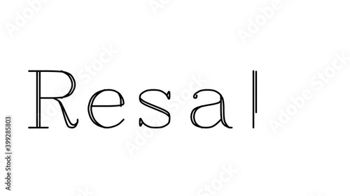 Resale Animated Handwriting Text in Serif Fonts and Weights