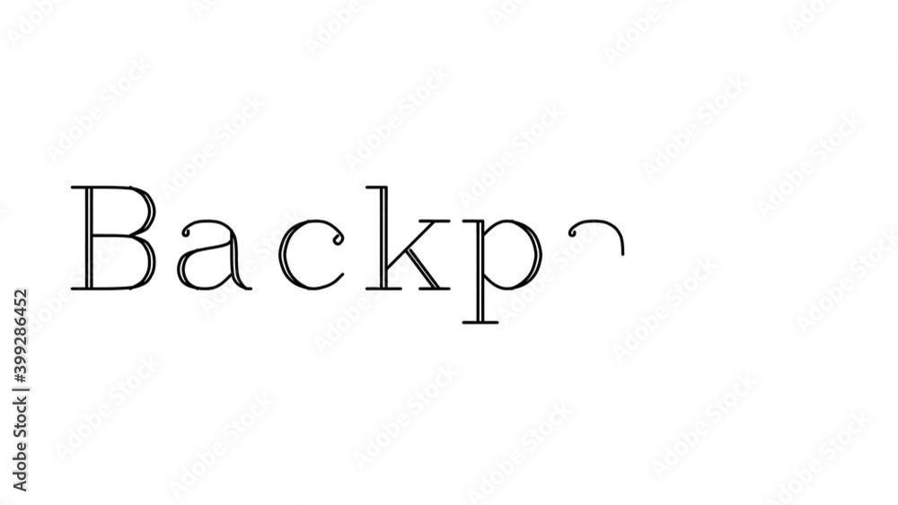 Backpack Animated Handwriting Text in Serif Fonts and Weights Backpack Animated Handwriting Text in Serif Fonts and Weights