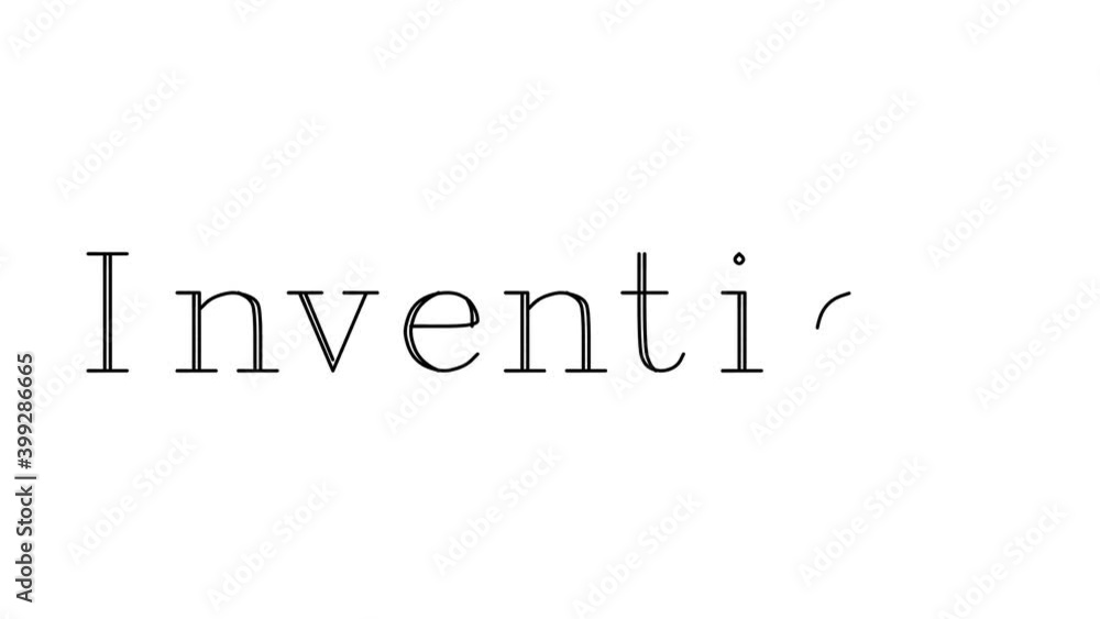 Invention Animated Handwriting Text in Serif Fonts and Weights Invention Animated Handwriting Text in Serif Fonts and Weights
