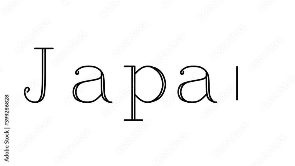 Japan Animated Handwriting Text in Serif Fonts and Weights Japan Animated Handwriting Text in Serif Fonts and Weights