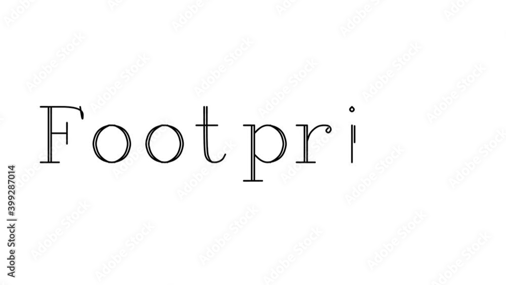 Footprint Animated Handwriting Text in Serif Fonts and Weights Footprint Animated Handwriting Text in Serif Fonts and Weights