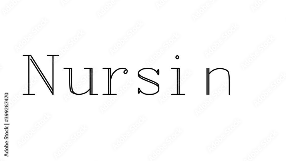 Nursing Animated Handwriting Text in Serif Fonts and Weights Nursing Animated Handwriting Text in Serif Fonts and Weights
