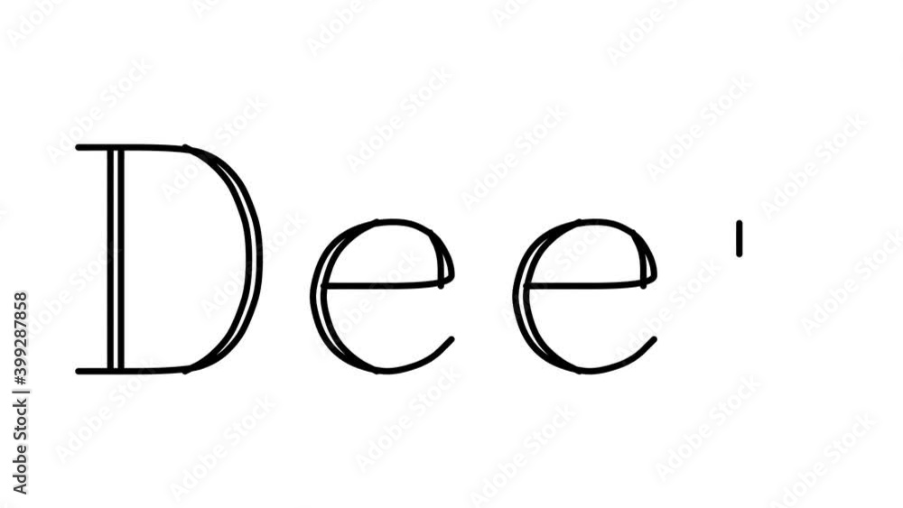 Deer Animated Handwriting Text in Serif Fonts and Weights Deer Animated Handwriting Text in Serif Fonts and Weights