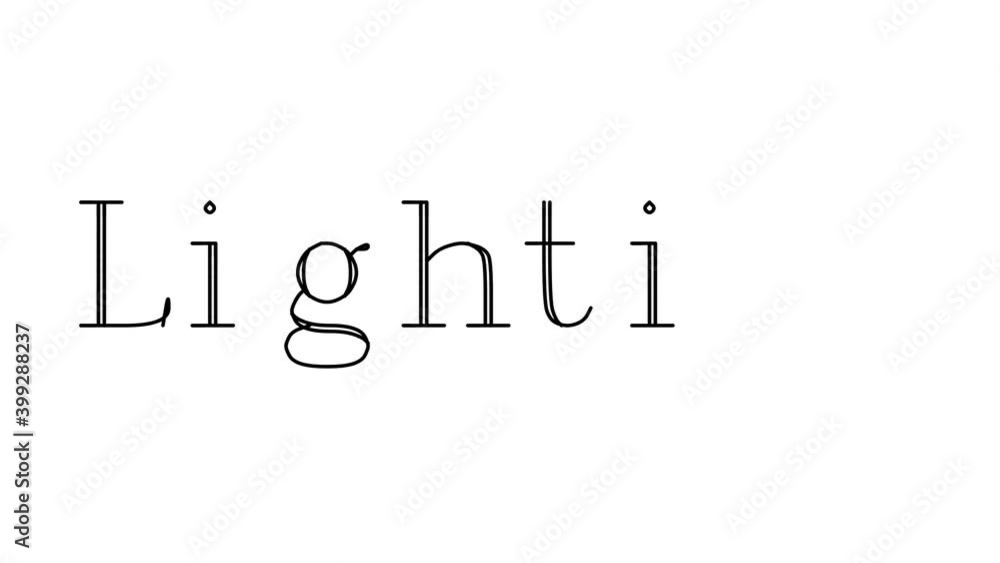 Lighting Animated Handwriting Text in Serif Fonts and Weights Lighting Animated Handwriting Text in Serif Fonts and Weights